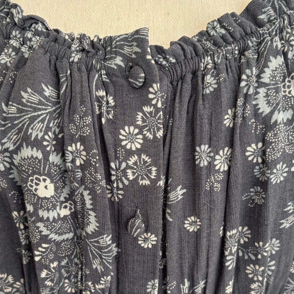 Madewell Blue Floral Midi Dress - Picture 3 of 6